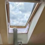 mobile Klimaanlage mit Fensterabdichtung für Dachfenster